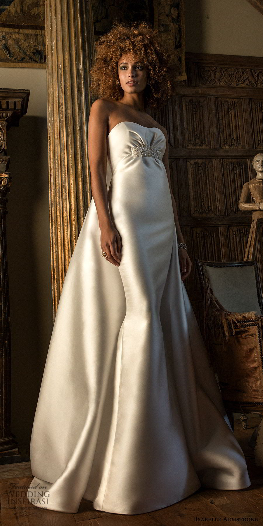 isabelle armstrong fall 2019 bridal strapless semi sweetheart ruched bodice embellished empire waist sheath wedding dress (11) elegant watteau train mv isabelle armstrong fall 2019 bridal strapless semi sweetheart ruched bodice embellished empire waist sheath wedding dress (11) elegant watteau train mv