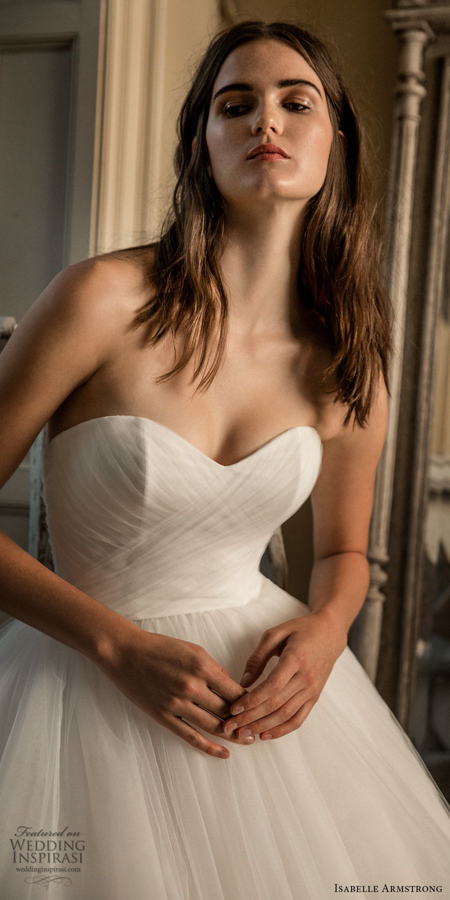 isabelle armstrong fall 2019 bridal strapless sweetheart ruched tulle bodice ball gown wedding dress tiered ruffle skirt (8) romantic princess zv isabelle armstrong fall 2019 bridal strapless sweetheart ruched tulle bodice ball gown wedding dress tiered ruffle skirt (8) romantic princess zv