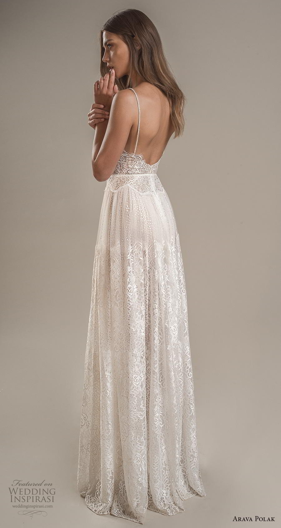 arava polak 2019 bridal sleeveless spaghetti strap deep sweetheart neckline full embellishment romantic bohemian soft a line wedding dress backless low scoop back sweep train (6) bv arava polak 2019 bridal sleeveless spaghetti strap deep sweetheart neckline full embellishment romantic bohemian soft a line wedding dress backless low scoop back sweep train (6) bv