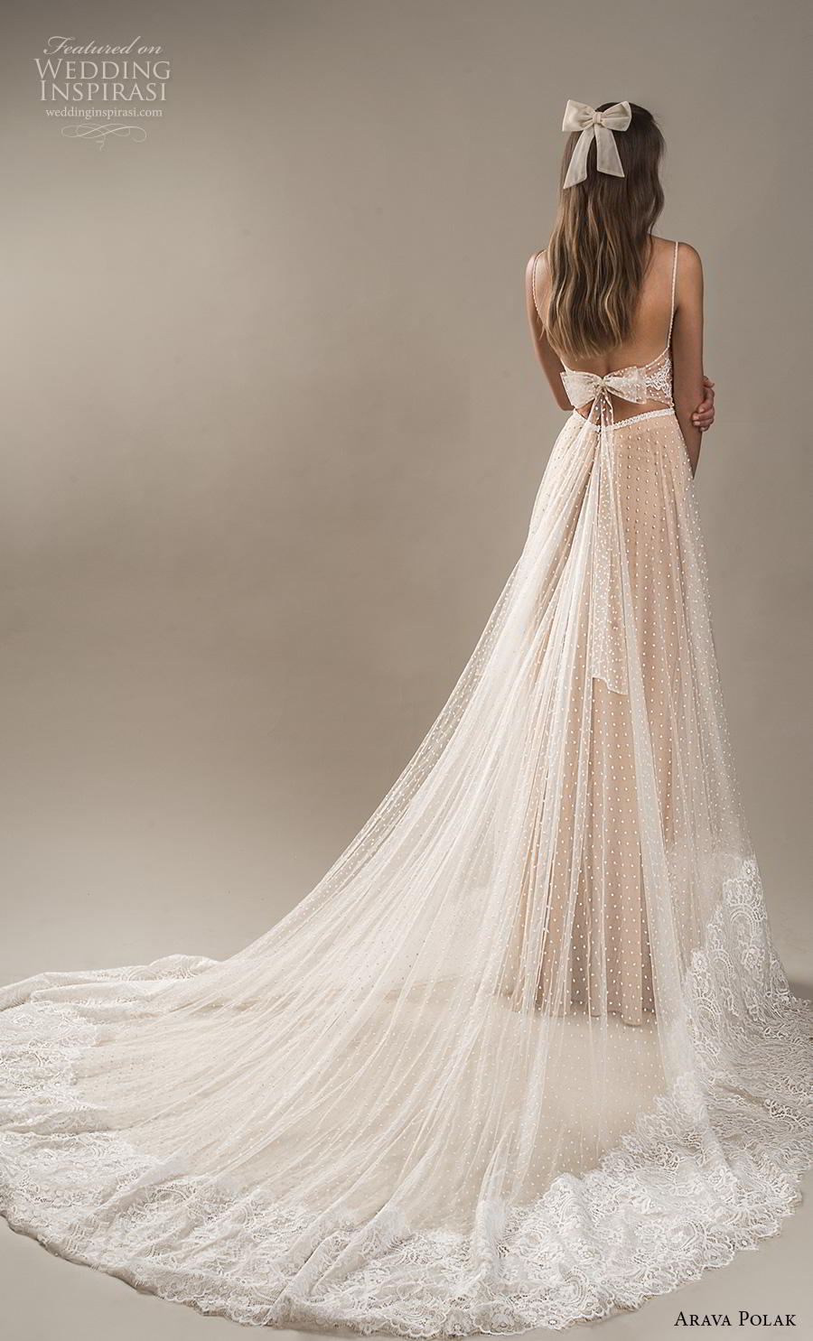 arava polak 2019 bridal sleeveless spaghetti strap deep sweetheart neckline heavily embellished bodice romantic a line wedding dress backless chapel train (1) bv arava polak 2019 bridal sleeveless spaghetti strap deep sweetheart neckline heavily embellished bodice romantic a line wedding dress backless chapel train (1) bv
