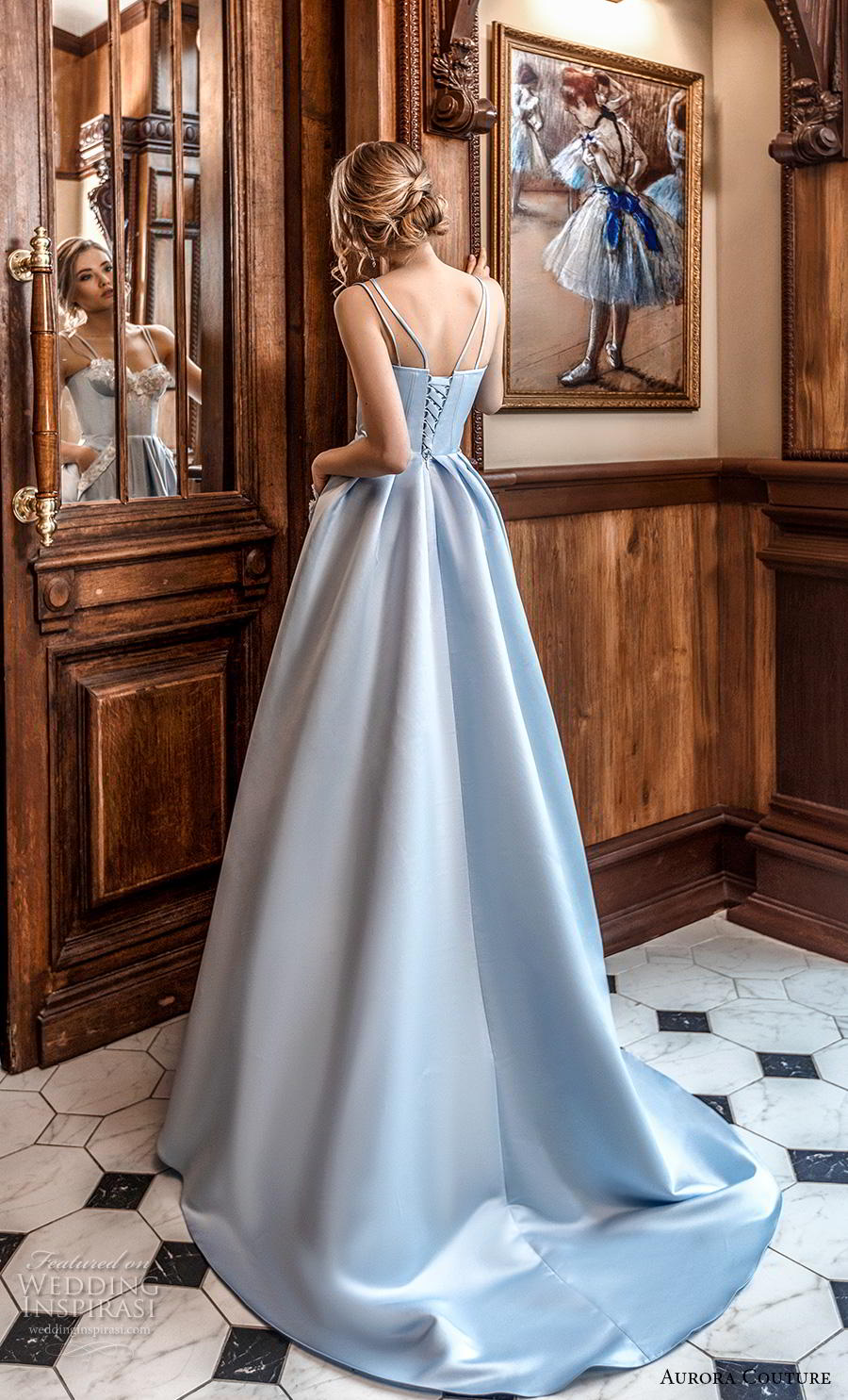 aurora couture 2019 bridal double strap sweetheart neckline heavily embellished bodice bustier blue ball gown a  line wedding dress corset back sweep train (17) bv