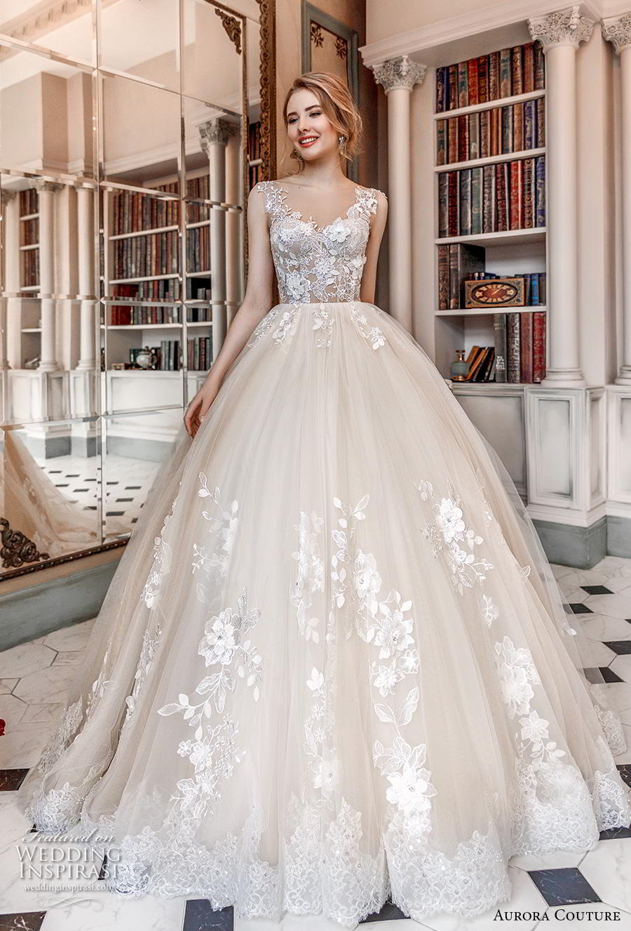 aurora couture 2019 bridal sleeveless with strap v neck heavily embellished bodice romantic ball gown a  line wedding dress corset back chapel train (12) mv