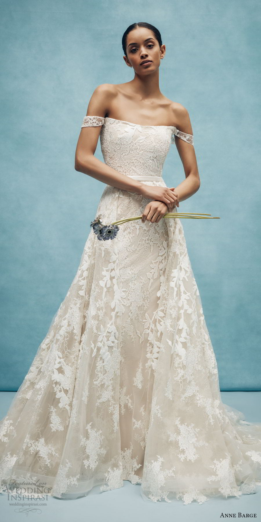 anne barge spring 2020 bridal off shoulder straight across fully embellished lace fit flare modified a line wedding dress (6) elegant overskirt chapel train mv anne barge spring 2020 bridal off shoulder straight across fully embellished lace fit flare modified a line wedding dress (6) elegant overskirt chapel train mv