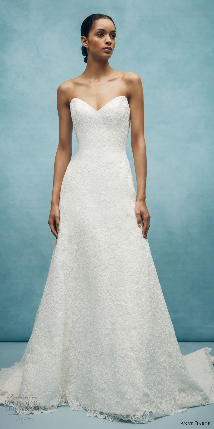 anne barge spring 2020 bridal strapless sweetheart embellished a line wedding dress (2) elegant classic chapel train mv