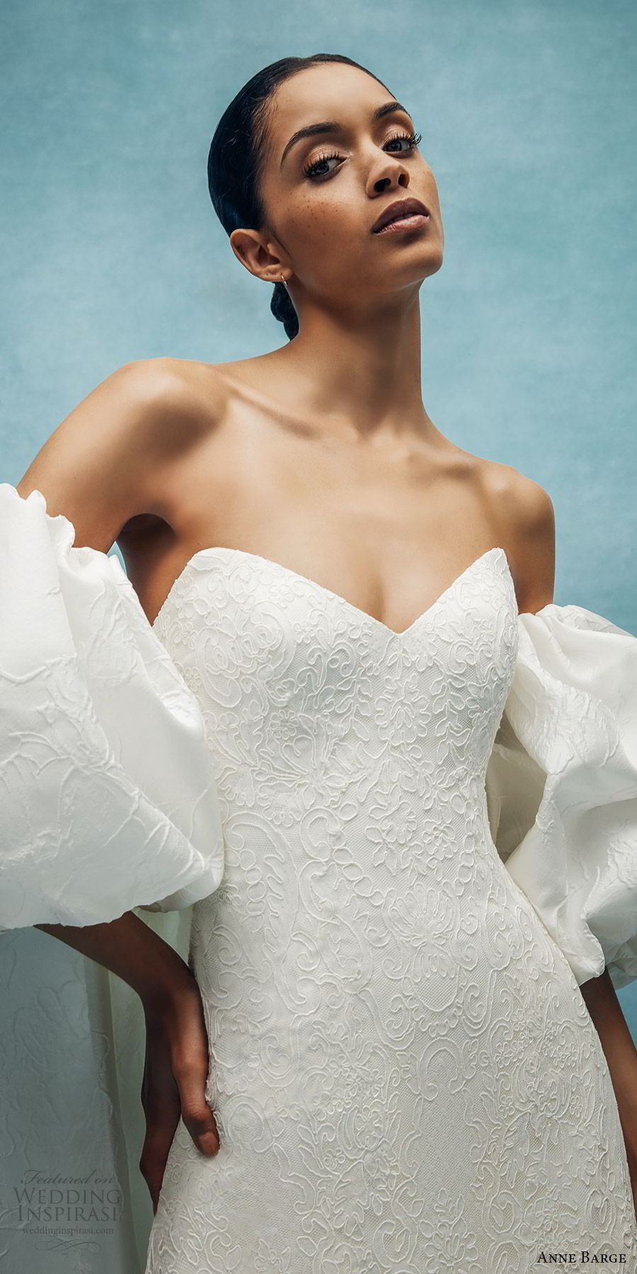 anne barge spring 2020 bridal strapless sweetheart embellished a line wedding dress (2) puff sleeve jacket elegant classic chapel train zv anne barge spring 2020 bridal strapless sweetheart embellished a line wedding dress (2) puff sleeve jacket elegant classic chapel train zv