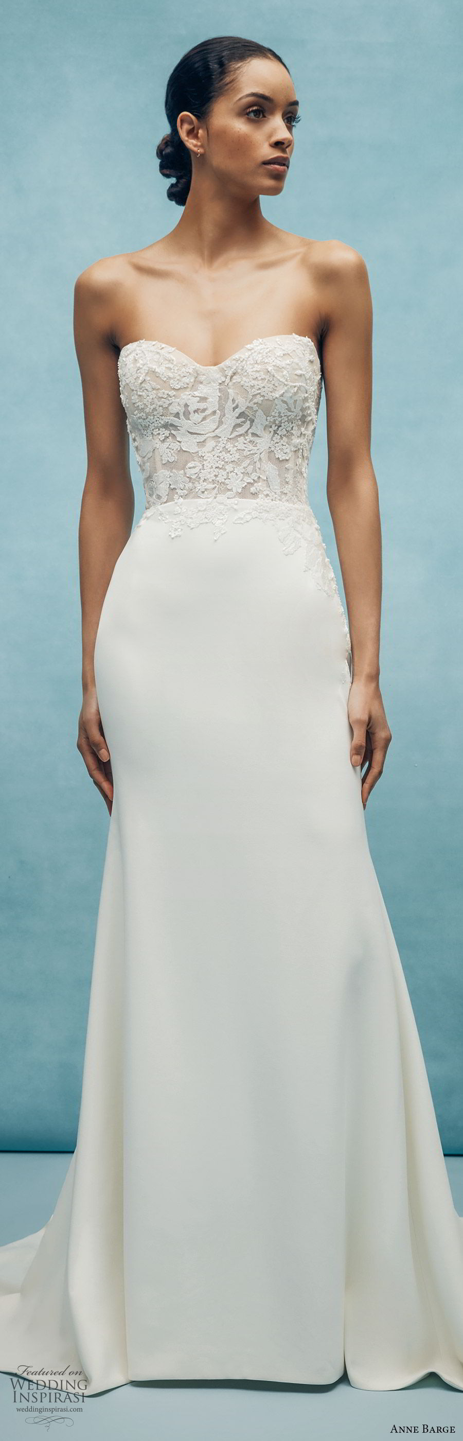 anne barge spring 2020 bridal strapless sweetheart lace bodice mermaid sheath wedding dress (1) romantic modern chapel train mv anne barge spring 2020 bridal strapless sweetheart lace bodice mermaid sheath wedding dress (1) romantic modern chapel train mv
