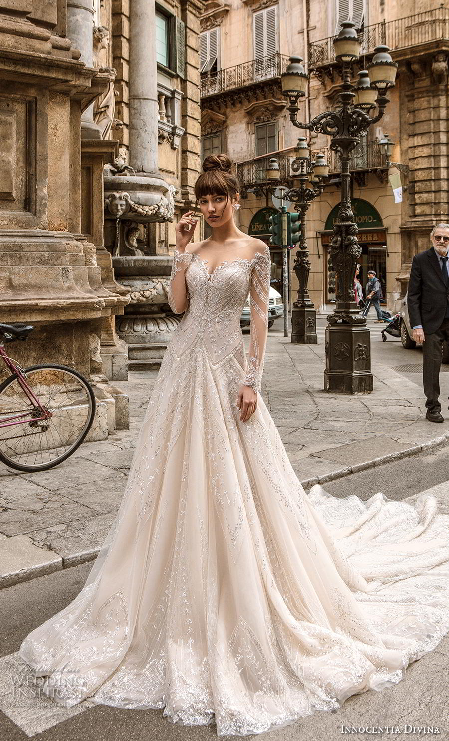 Visions of vintage lace are realized in this glamorous wedding gown. This  dress features the ever-so-sexy mermaid silhouette and a romant... |  Instagram