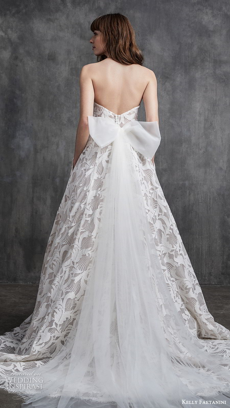 kelly faetanini spring 2020 bridal strapless sweetheart neckline fully embellished lace a line ball gown wedding dress (8) romantic modern chapel train bv