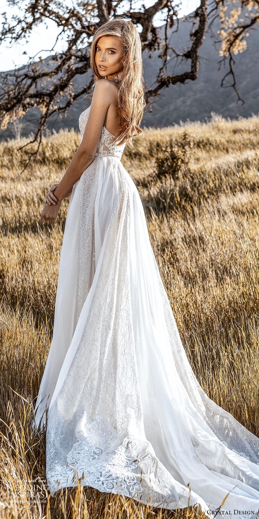 crystal design 2020 couture bridal sleeveless halter neckline fully embellished sheath wedding dress a line ball gown overskirt (1) romantic glitzy chapel train bv crystal design 2020 couture bridal sleeveless halter neckline fully embellished sheath wedding dress a line ball gown overskirt (1) romantic glitzy chapel train bv