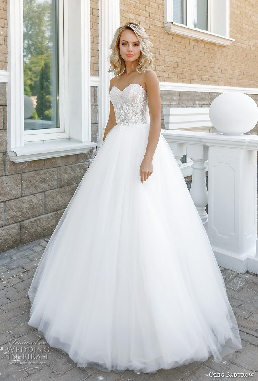 oleg baburow 2020 bridal strapless sweetheart neckline heavily embellished bodice ball gown a  line wedding dress mid back sweep train (8) mv