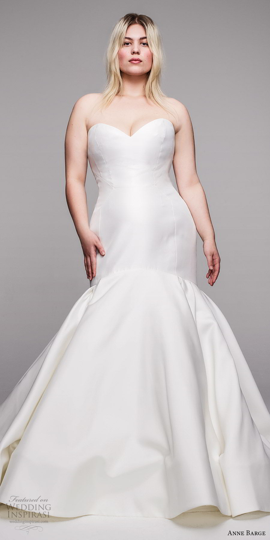 anne barge 2020 bridal plus size strapless sweetheart fit flare mermaid wedding dress (1) clean minimal modern chapel train mv