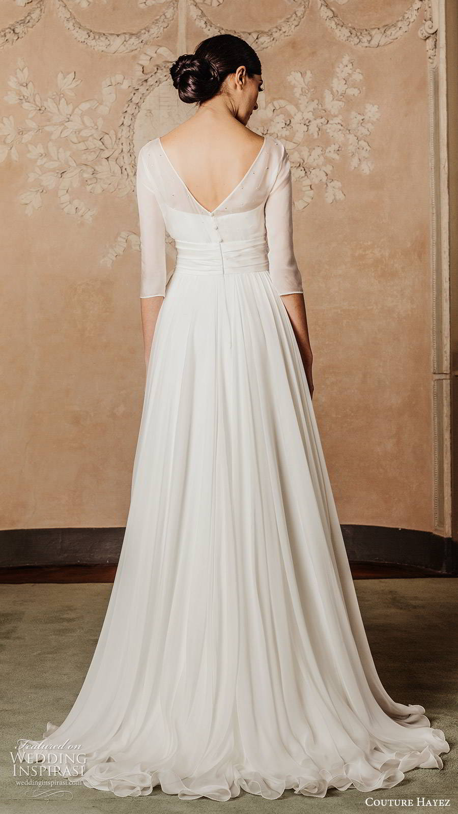 couture hayez 2020 bridal illlusion 3 quarter sleeves sheer bateau neckline semi sweetheart embellished bodice a line wedding dress (1) elegant romantic sweep train bv couture hayez 2020 bridal illlusion 3 quarter sleeves sheer bateau neckline semi sweetheart embellished bodice a line wedding dress (1) elegant romantic sweep train bv