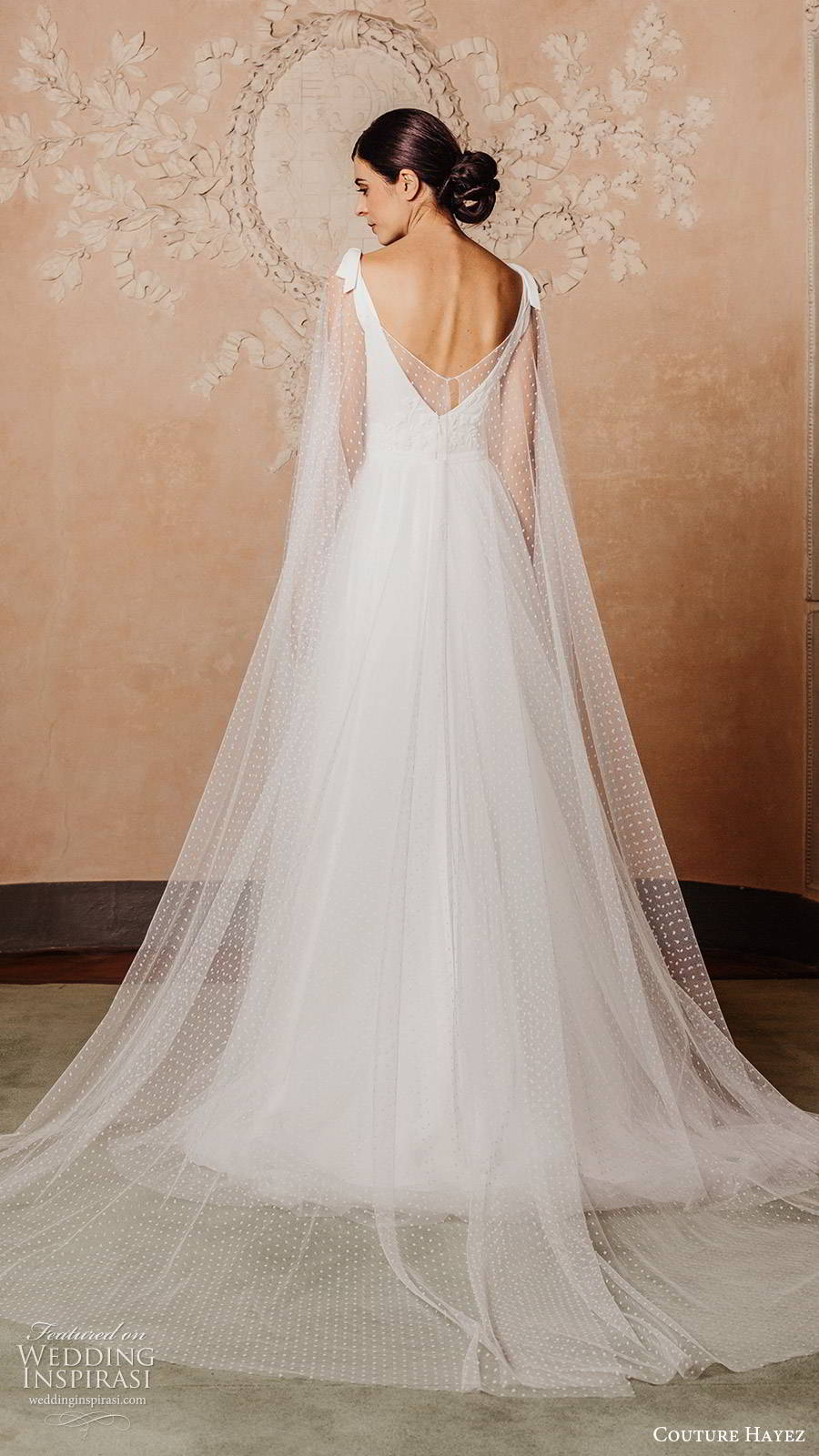 couture hayez 2020 bridal sleeveless thick straps semi sweetheart embellished bodice ball gown a line wedding dress (6) elegant romantic v back chapel train sheer cape bv couture hayez 2020 bridal sleeveless thick straps semi sweetheart embellished bodice ball gown a line wedding dress (6) elegant romantic v back chapel train sheer cape bv