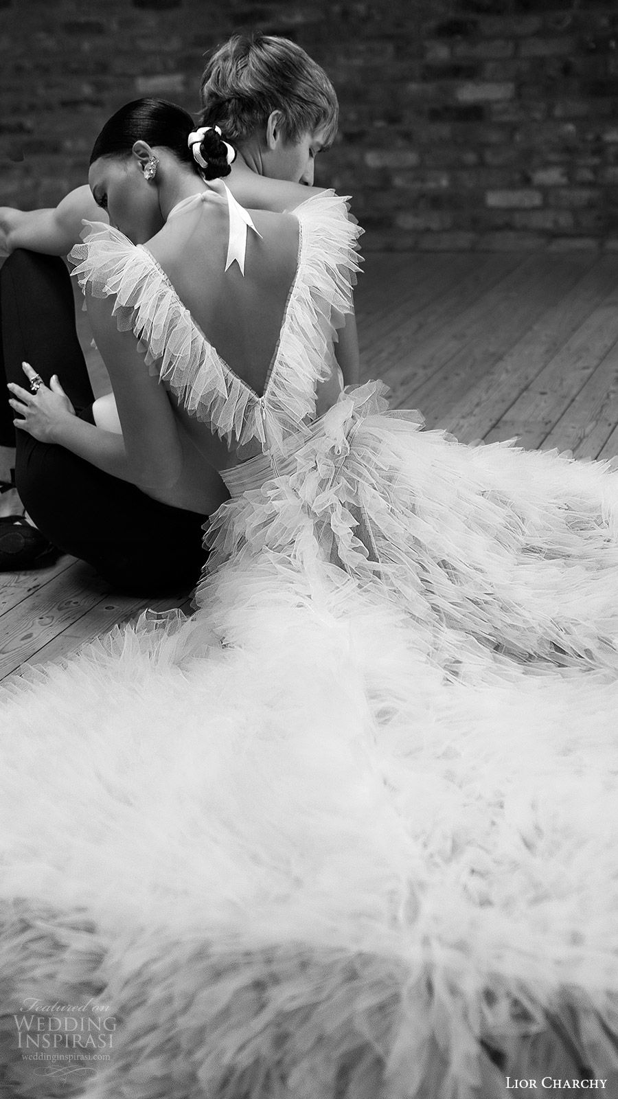 lior charchy 2019 bridal flutter sleeves illusion high neckline ruched sheer bodice tiered ruffle skirt modified a line wedding dress (1) romantic boho modern cathedral train bv lior charchy 2019 bridal flutter sleeves illusion high neckline ruched sheer bodice tiered ruffle skirt modified a line wedding dress (1) romantic boho modern cathedral train bv