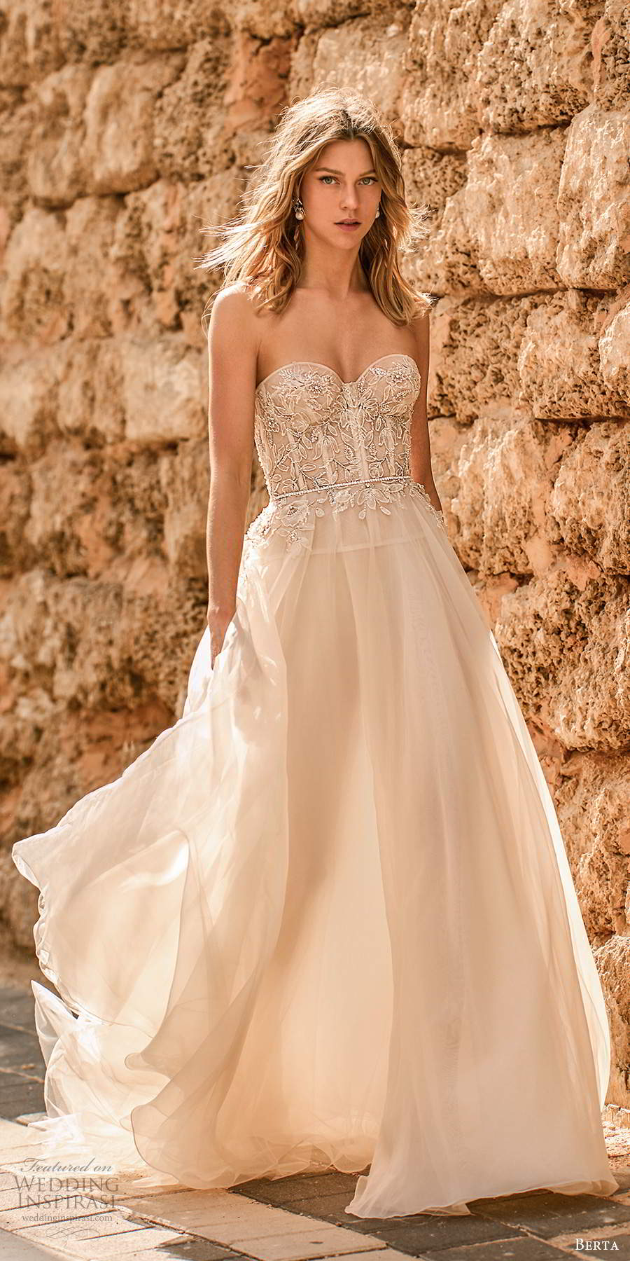 berta 2020 muse bridal strapless sweetheart embellished bodice a line ball gown wedding dress chapel train (12) mv