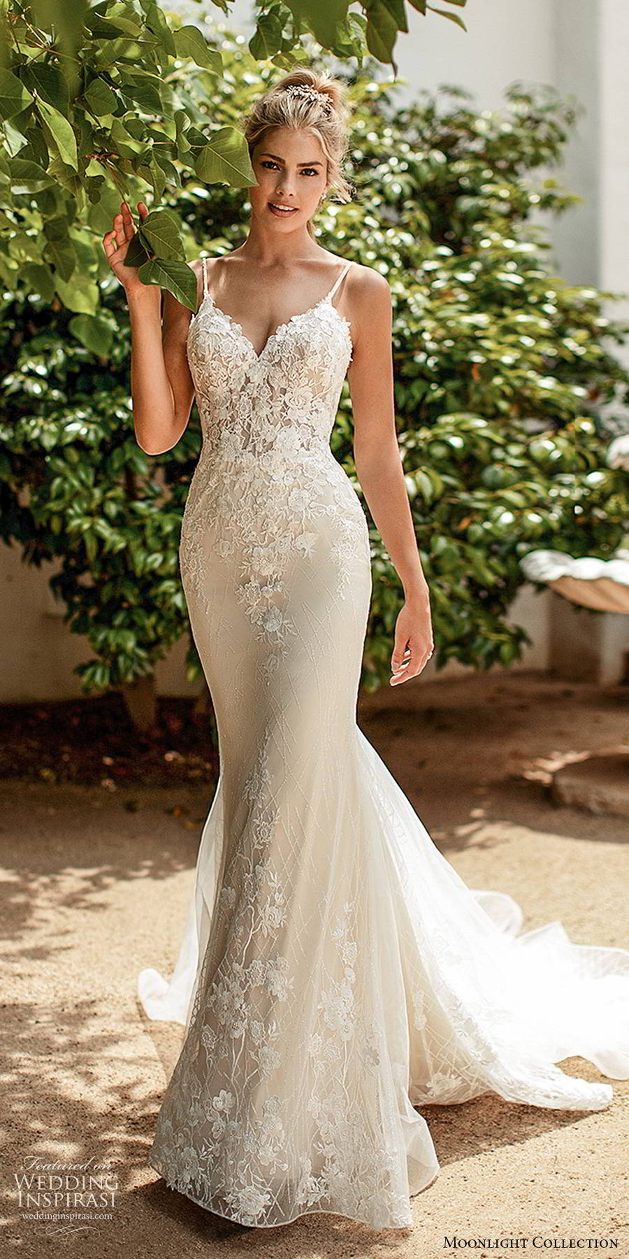 moonlight collection spring 2020 bridal sleeveless thin straps sweetheart neckline embellished bodice elegant romantic sheath mermaid wedding dress scoop back chapel train (5) mv