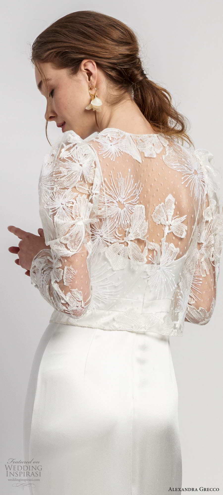 alexandra grecco 2020 bridal illusion puff sleeve jacket sleeveless thin straps straight across neckline sheath wedding dress chapel train (9) zbv alexandra grecco 2020 bridal illusion puff sleeve jacket sleeveless thin straps straight across neckline sheath wedding dress chapel train (9) zbv