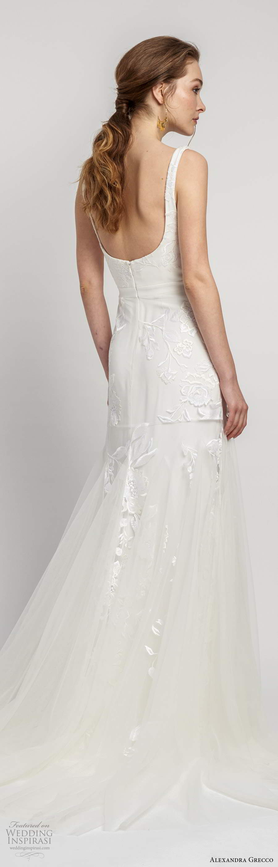 alexandra grecco 2020 bridal sleeveless thick straps square neckline fully embellished lace a line wedding dress square back chapel train (11) bv alexandra grecco 2020 bridal sleeveless thick straps square neckline fully embellished lace a line wedding dress square back chapel train (11) bv