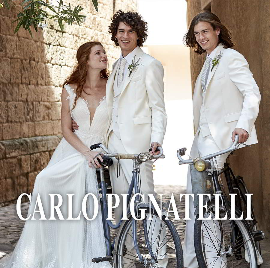 carlo pignatelli 2020 bridal evento menswear light white cream summer tuxedo suit casual stripe tie collar (22) mv