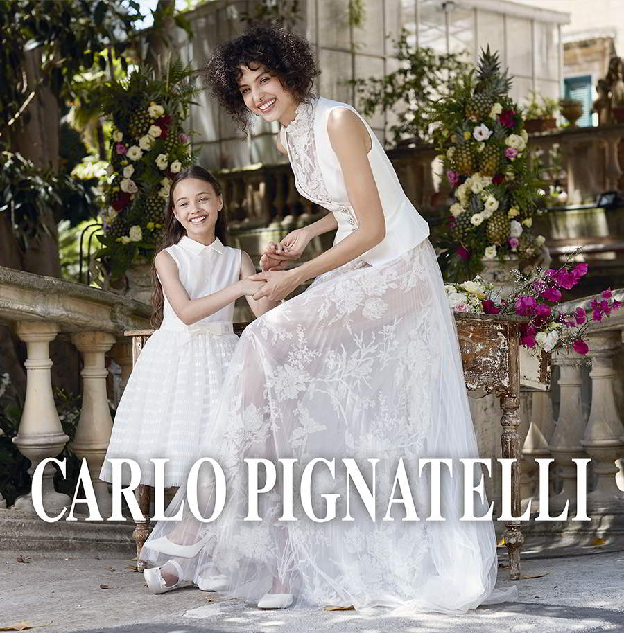 carlo pignatelli 2020 bridal sleeveless high neckline vest lace a line wedding gown flower girl (7) mv