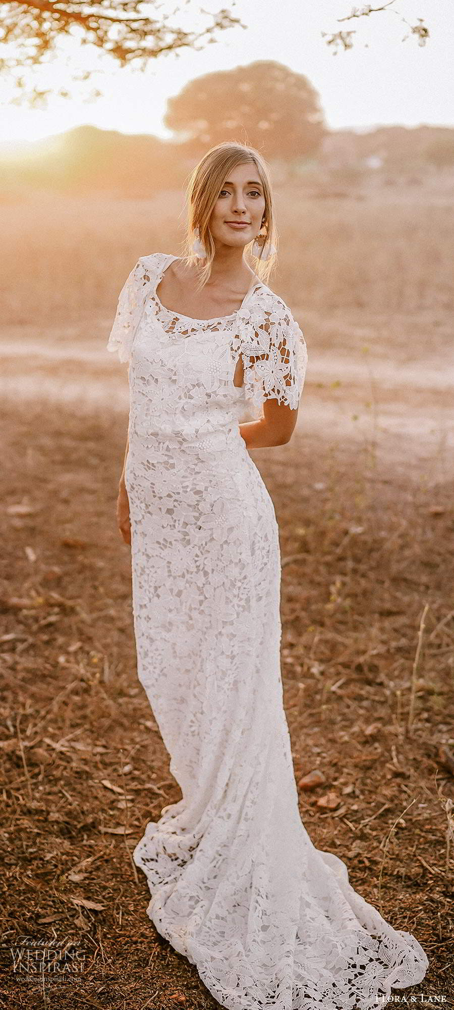 flora and lane 2019 bridal flutter sleeves scoop neckline fully embellished lace sheath romantic boho wedding dress scoop back chapel train (4) mv flora and lane 2019 bridal flutter sleeves scoop neckline fully embellished lace sheath romantic boho wedding dress scoop back chapel train (4) mv