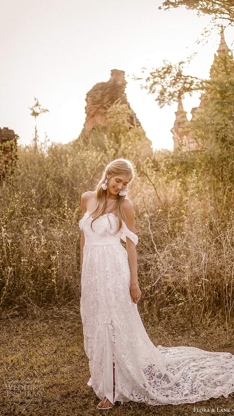 flora and lane 2019 bridal off shoulder straps sweetheart neckline fully embellished lace romantic boho ball gown a line wedding dress slit skirt chapel train (6) mv flora and lane 2019 bridal off shoulder straps sweetheart neckline fully embellished lace romantic boho ball gown a line wedding dress slit skirt chapel train (6) mv