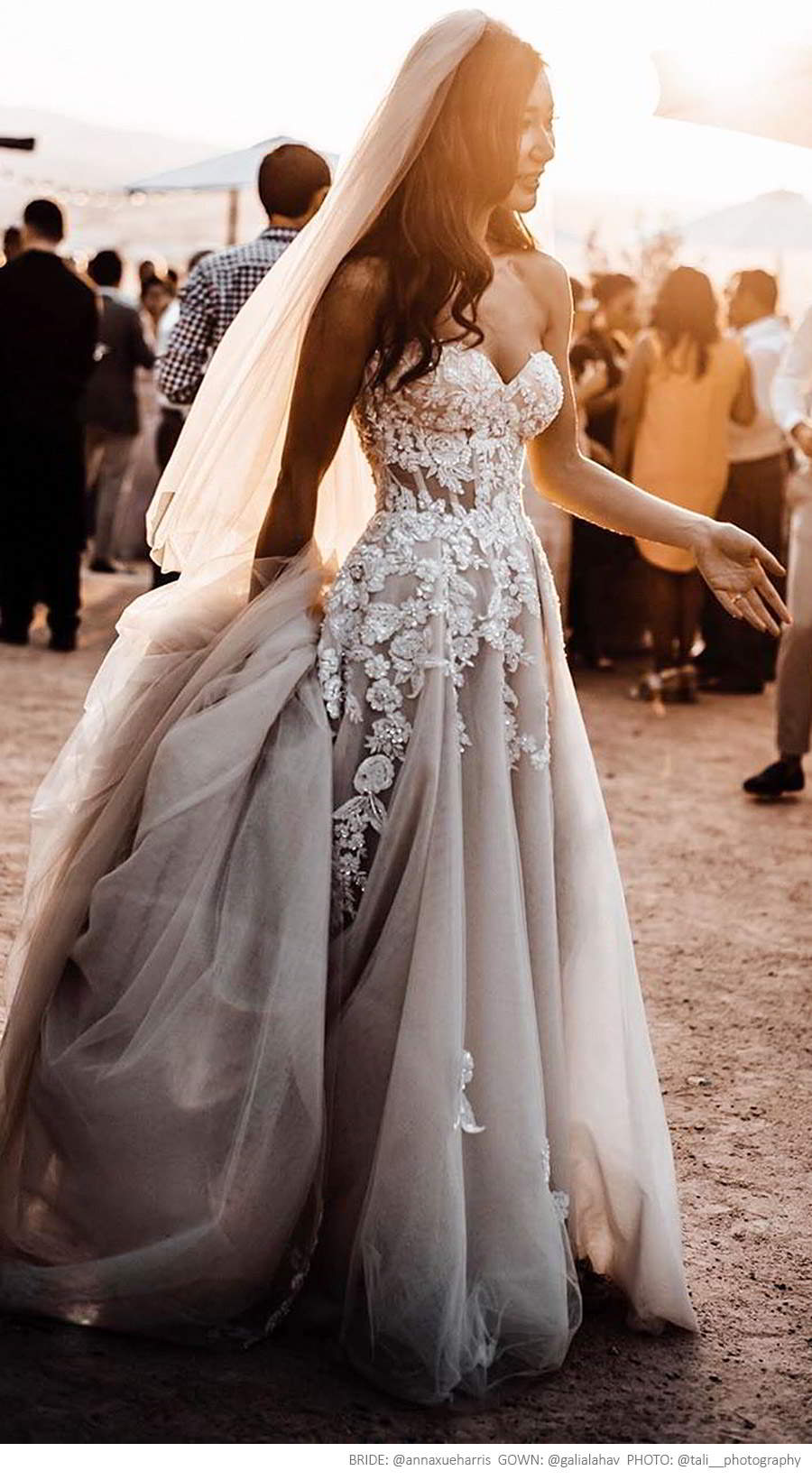 galia lahav fall 2017 bridal strapless sweetheart neckline heavily embroidered bodice tulle skirt romantic sexy a line wedding dress chapel train (gia) annaxueharris photo tali photography