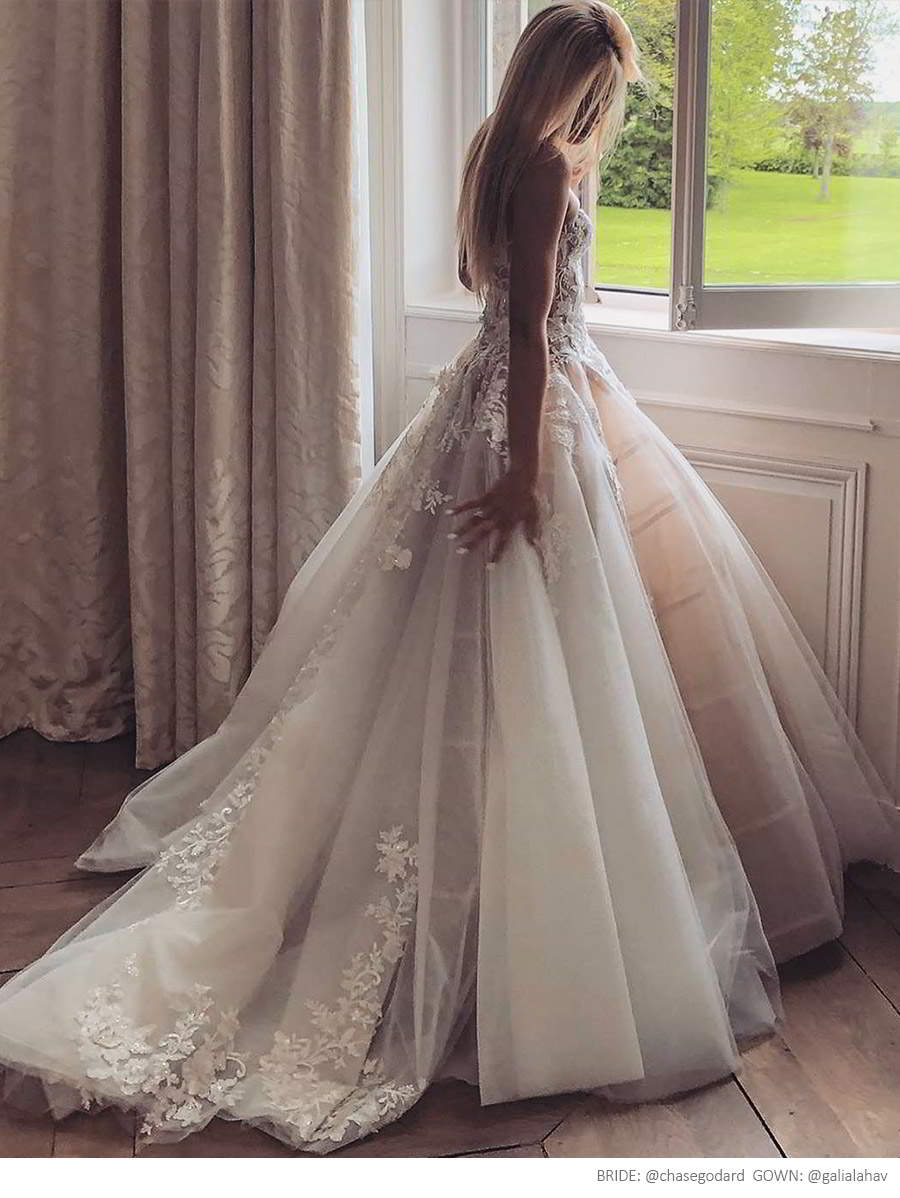 galia lahav spring 2018 bridal strapless sweetheart neckline heavily embellished bodice romantic princess blush color ball gown a  line wedding dress chapel train (alma) chase goddard