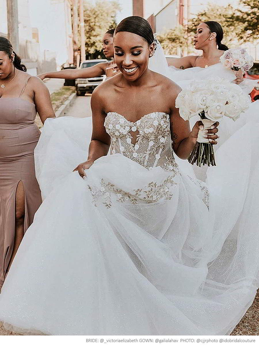 galia lahav spring 2019 bridal strapless sweetheart neckline heavily embellished bodice romantic pretty a  line wedding dress royal train (aelin) victoria elizabeth cjjrphoto idobridalcouture