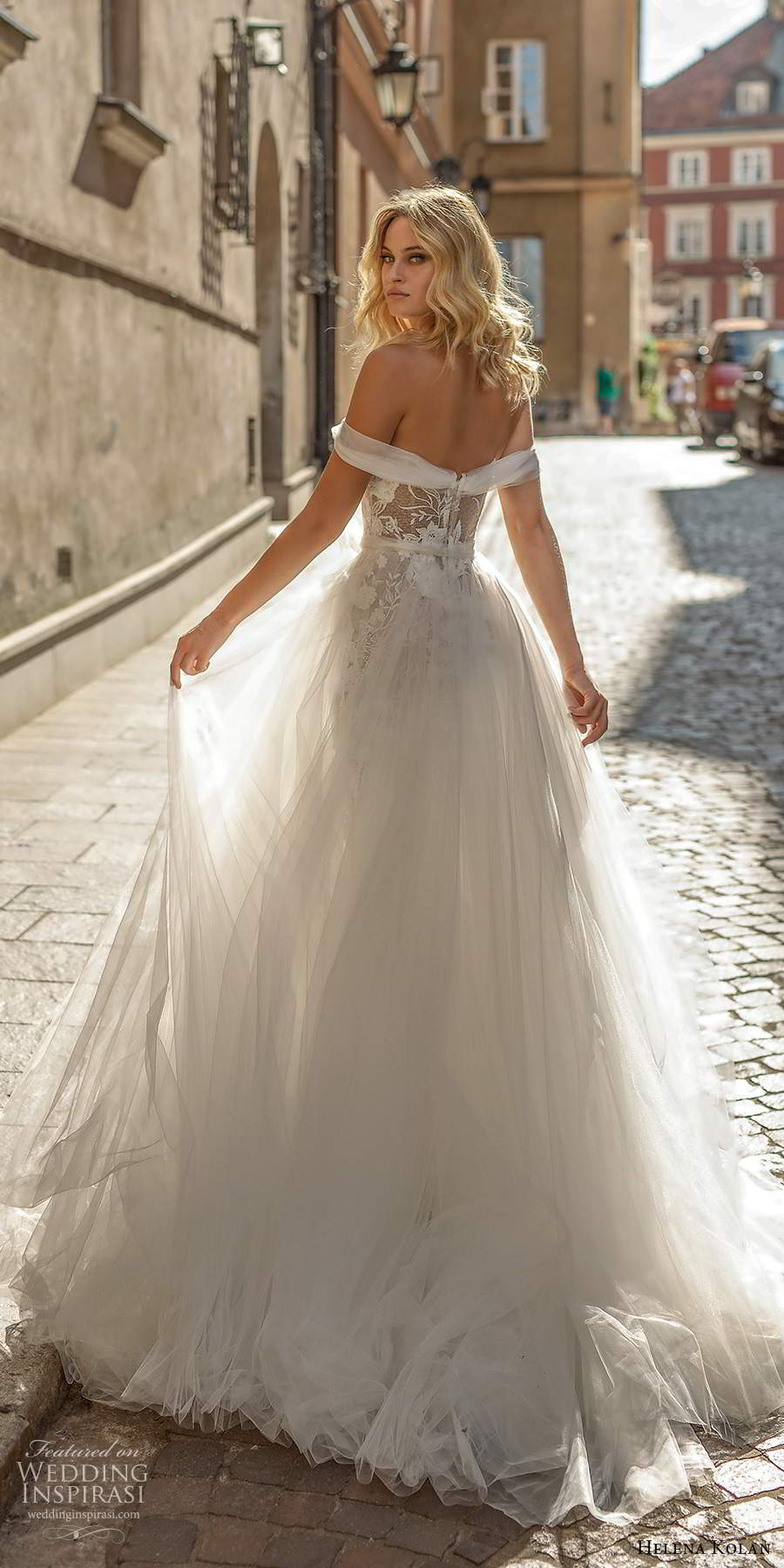 helena kolan 2020 bridal off shoulder straps sweetheart neckline fully embellished lace fit flare mermaid wedding dress ball gown overskirt sheer back chapel train (7) bv helena kolan 2020 bridal off shoulder straps sweetheart neckline fully embellished lace fit flare mermaid wedding dress ball gown overskirt sheer back chapel train (7) bv