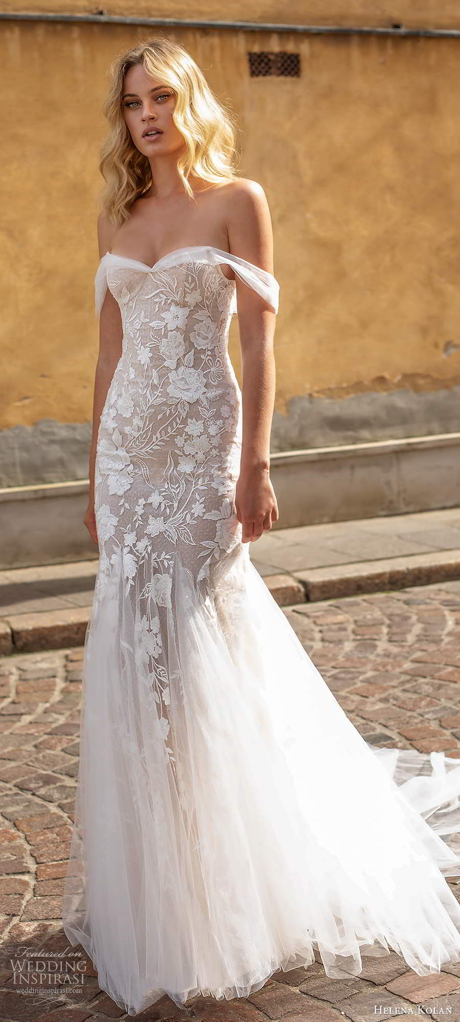 helena kolan 2020 bridal off shoulder straps sweetheart neckline fully embellished lace fit flare mermaid wedding dress blush sheer back chapel train (7) mv helena kolan 2020 bridal off shoulder straps sweetheart neckline fully embellished lace fit flare mermaid wedding dress blush sheer back chapel train (7) mv