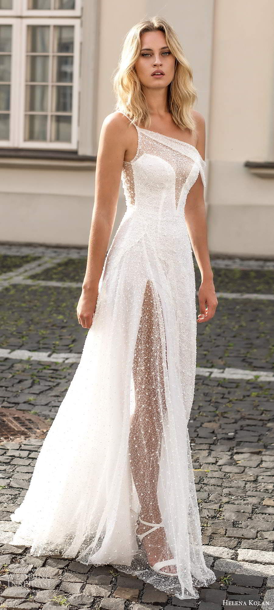 helena kolan 2020 bridal sleeveless one shoulder strap asmmetric neckline fully embellished glitzy a line ball gown wedding dress sweep train (6) mv helena kolan 2020 bridal sleeveless one shoulder strap asmmetric neckline fully embellished glitzy a line ball gown wedding dress sweep train (6) mv