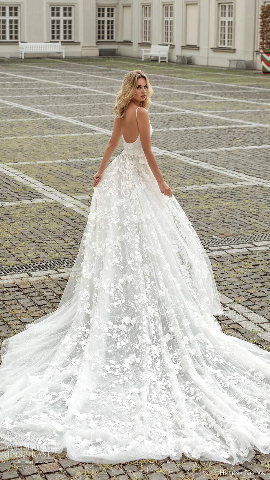 helena kolan 2020 bridal sleeveless thin straps scoop neckline fully embellished a line ball gown wedding dress scoop back cathedral train (1) bv helena kolan 2020 bridal sleeveless thin straps scoop neckline fully embellished a line ball gown wedding dress scoop back cathedral train (1) bv