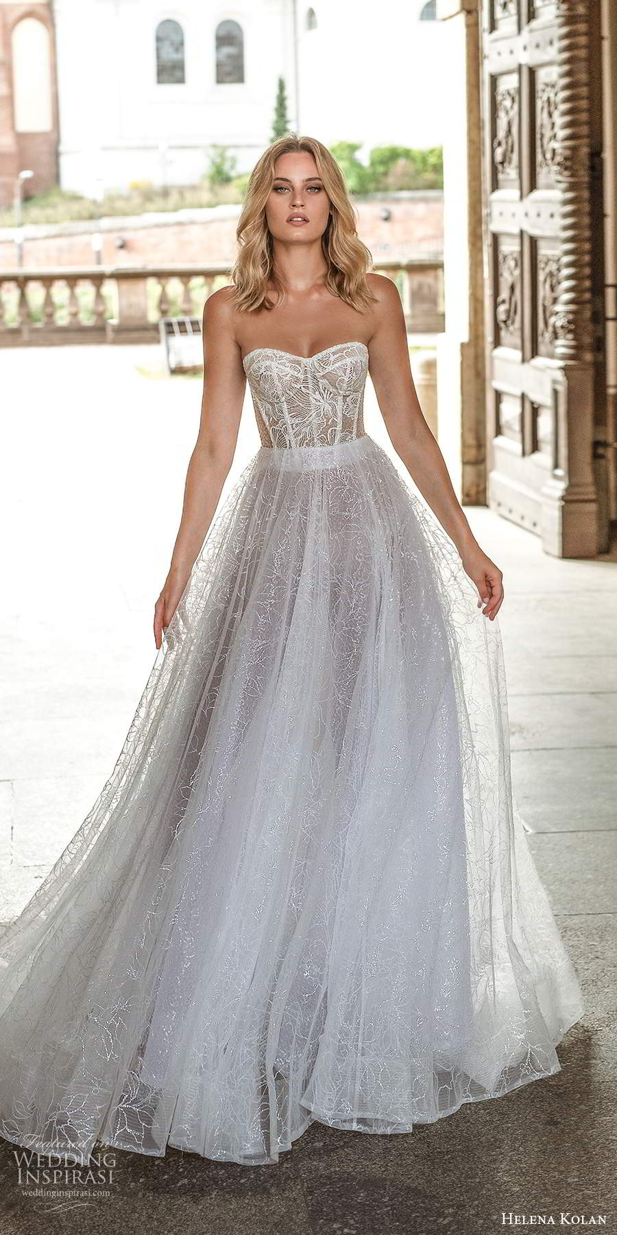 helena kolan 2020 bridal strapless sweetheart sheer corset bodice fully embellished lace a line ball gown wedding dress sheer back chapel train (8) mv helena kolan 2020 bridal strapless sweetheart sheer corset bodice fully embellished lace a line ball gown wedding dress sheer back chapel train (8) mv