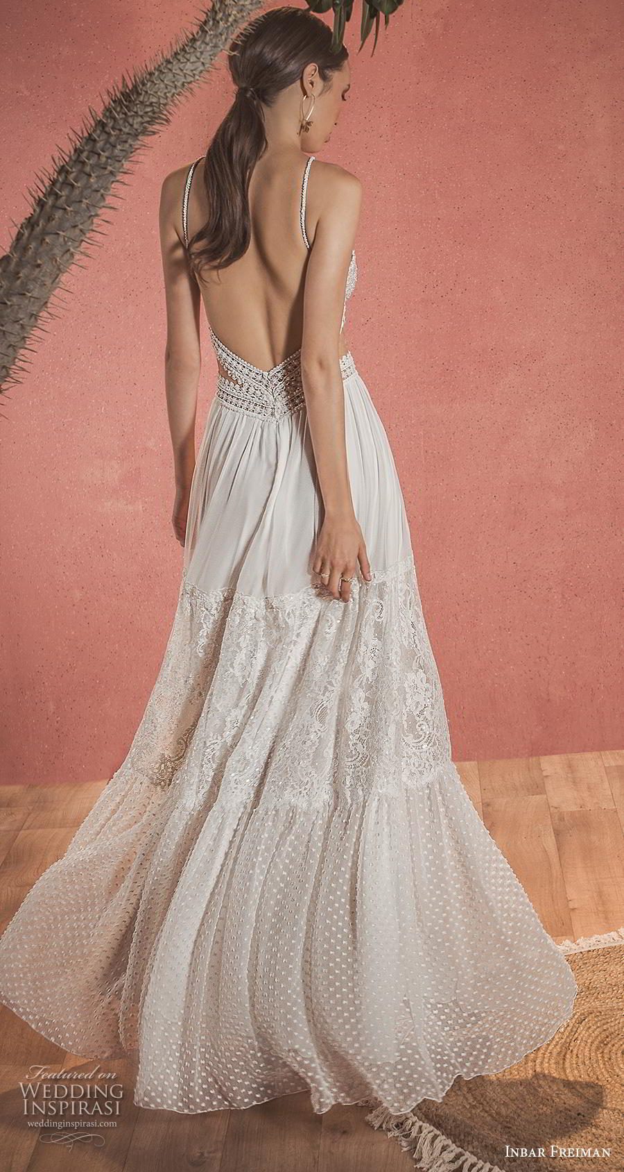 inbar freiman 2020 bridal sleeveless halter neck heavily embellished bodice sexy bohemian soft a  line wedding dress backless sweep train (11) bv