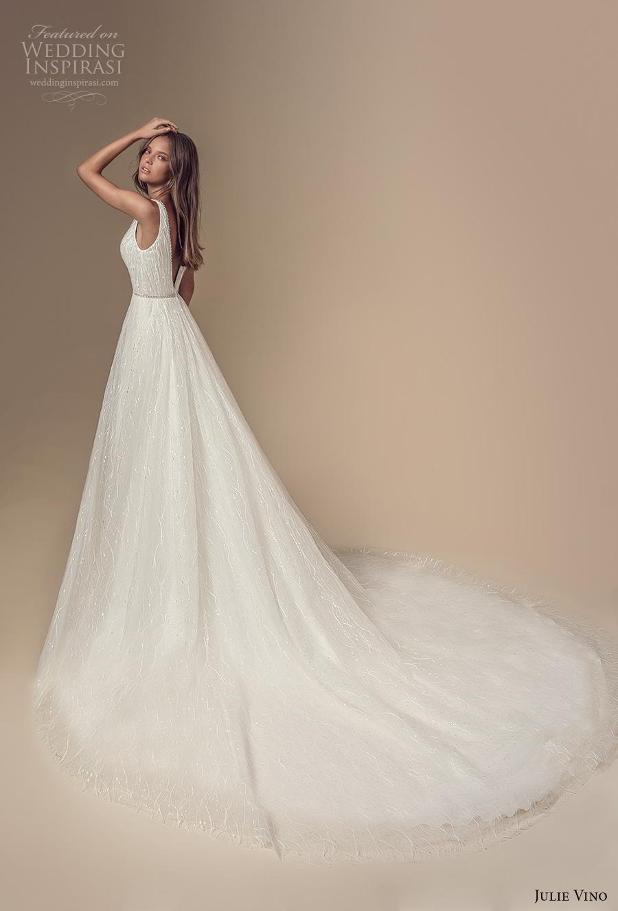 julie vino 2019 mimosa bridal sleeveless deep v neck full embellishment elegant a  line wedding dress backless v back chapel train (8) bv
