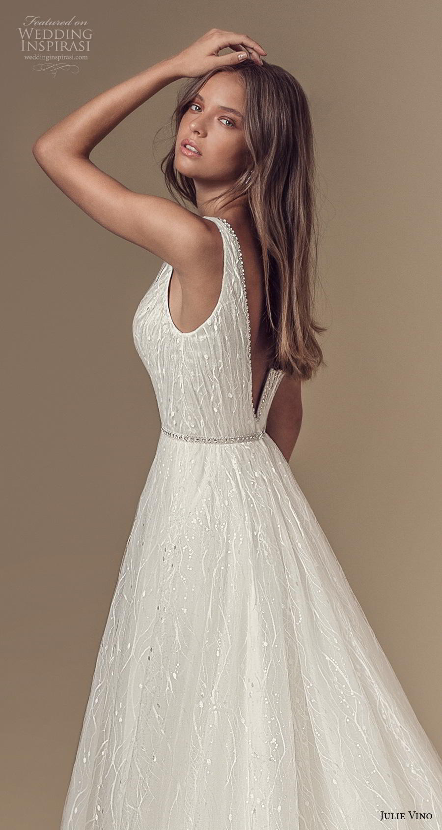 julie vino 2019 mimosa bridal sleeveless deep v neck full embellishment elegant a  line wedding dress backless v back chapel train (8) zbv