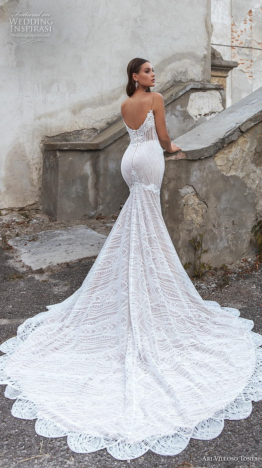 ari villoso tones 2020 bridal spaghetti strap deep sweetheart neckline full embellishment elegant sexy fit and flare wedding dress scoop back chapel train (5) bv