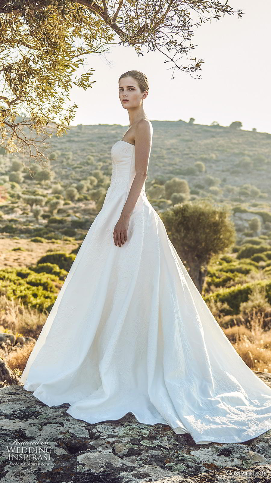 costarellos fall 2020 bridal strapless semi sweetheart neckline light embellishment ball gown a line wedding dress royal train (2) mv costarellos fall 2020 bridal strapless semi sweetheart neckline light embellishment ball gown a line wedding dress royal train (2) mv