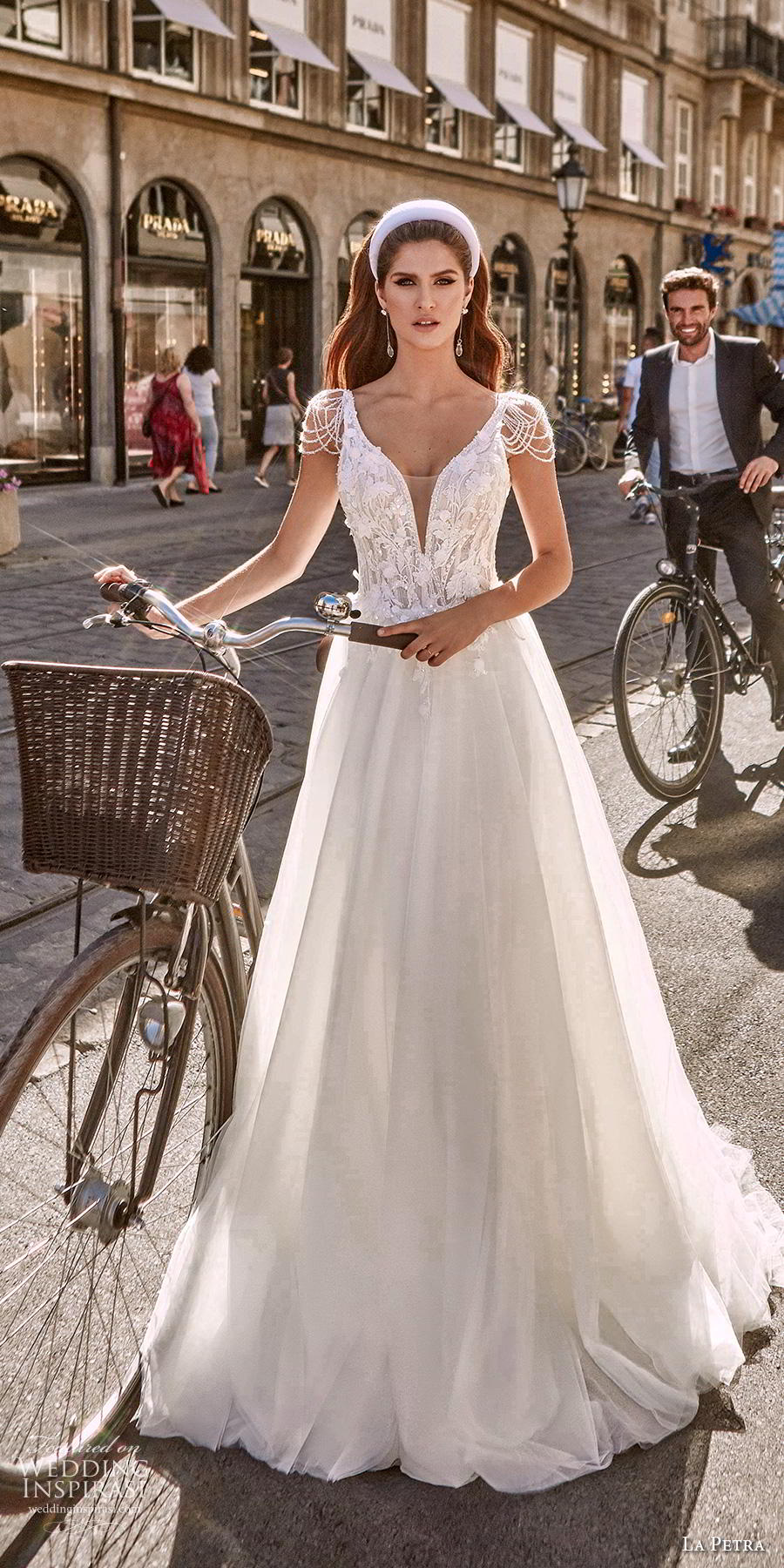 la petra 2020 bridal string cap sleeves deep plunging sweetheart neckline heavily embellished bodice romantic a  line wedding dress (18) mv