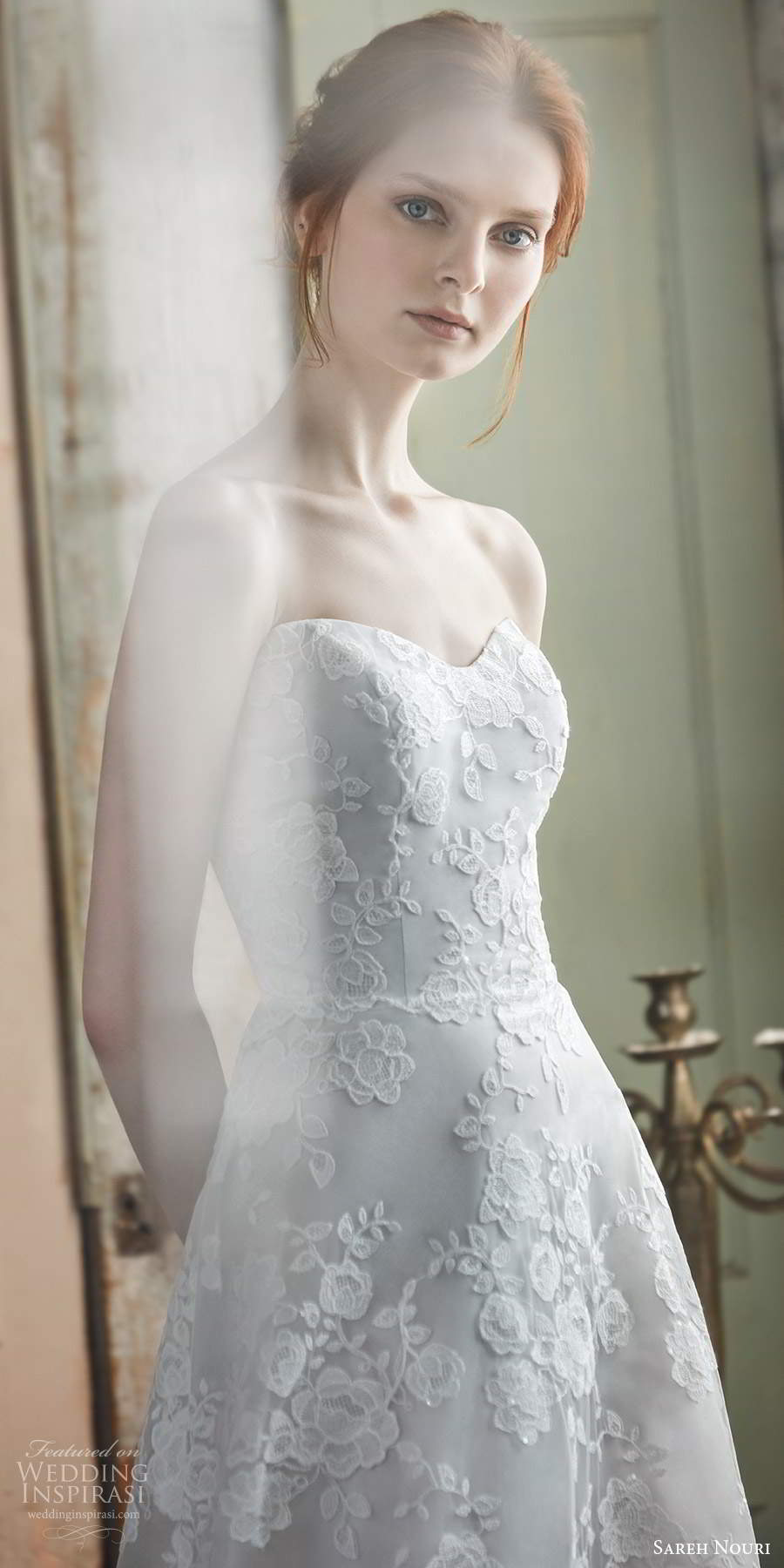 sareh nouri fall 2020 bridal strapless semi sweetheart fully embellished lace a line ball gown wedding dress chapel train (6) zv sareh nouri fall 2020 bridal strapless semi sweetheart fully embellished lace a line ball gown wedding dress chapel train (6) zv
