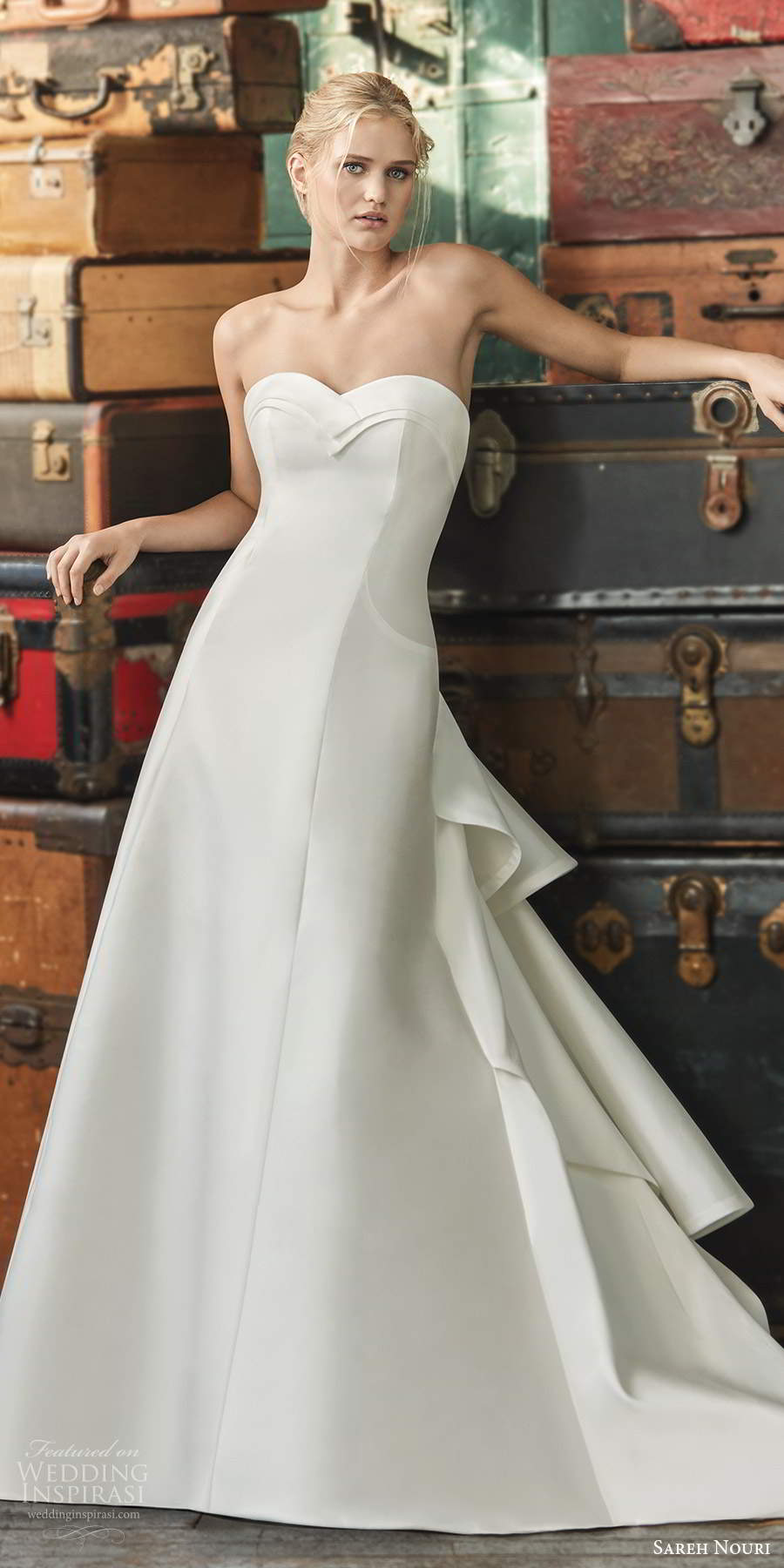 sareh nouri fall 2020 bridal strapless sweetheart neckline minimally embellished clean princess a line chapel train chapel train (8) mv sareh nouri fall 2020 bridal strapless sweetheart neckline minimally embellished clean princess a line chapel train chapel train (8) mv