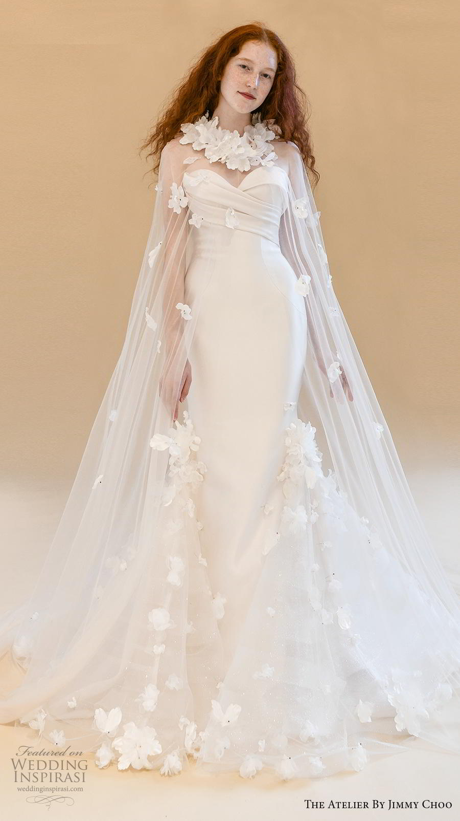 the atelier by jimmy choo 2020 bridal strapless sweetheart neckline wrap over bodice simple minimalist elegant mermaid wedding dress chapel train (12) mv
