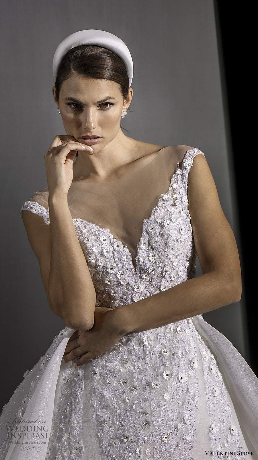 valentini spose fall 2020 bridal sleeveless off shoulder sweetheart neckline fully embellished a line ball gown wedding dress chapel train (5) zv valentini spose fall 2020 bridal sleeveless off shoulder sweetheart neckline fully embellished a line ball gown wedding dress chapel train (5) zv