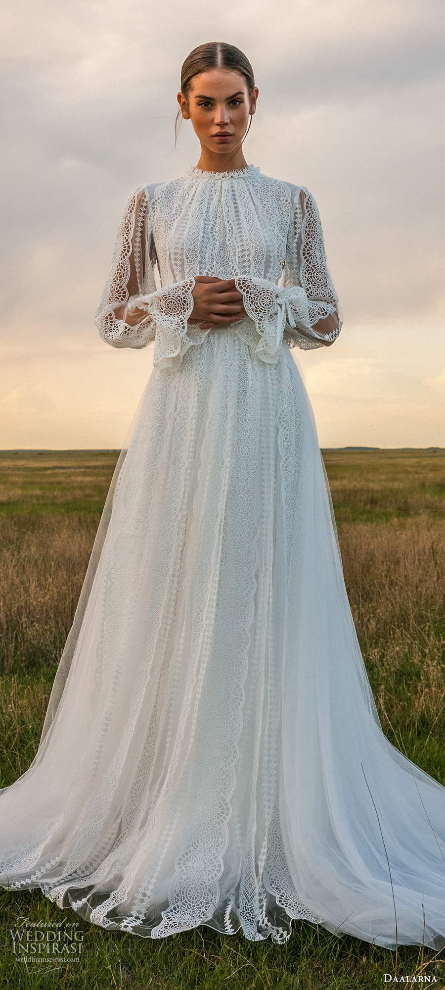 daalarna fall 2020 bridal illusion long poet sleeves high neckline fully embellished lace a line ball gown wedding dress chapel train (19) mv daalarna fall 2020 bridal illusion long poet sleeves high neckline fully embellished lace a line ball gown wedding dress chapel train (19) mv