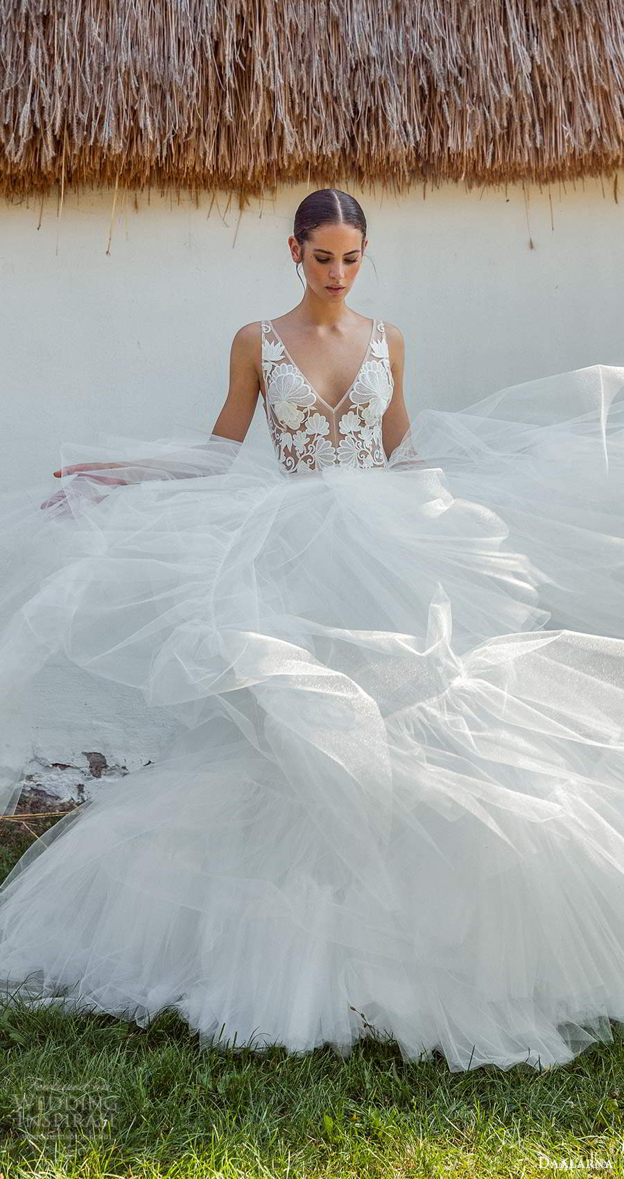 daalarna fall 2020 bridal sleeveless illusion straps v neckline sheer embellished bodice a line ball gown wedding dress tiered skirt sweep train (3) sv daalarna fall 2020 bridal sleeveless illusion straps v neckline sheer embellished bodice a line ball gown wedding dress tiered skirt sweep train (3) sv