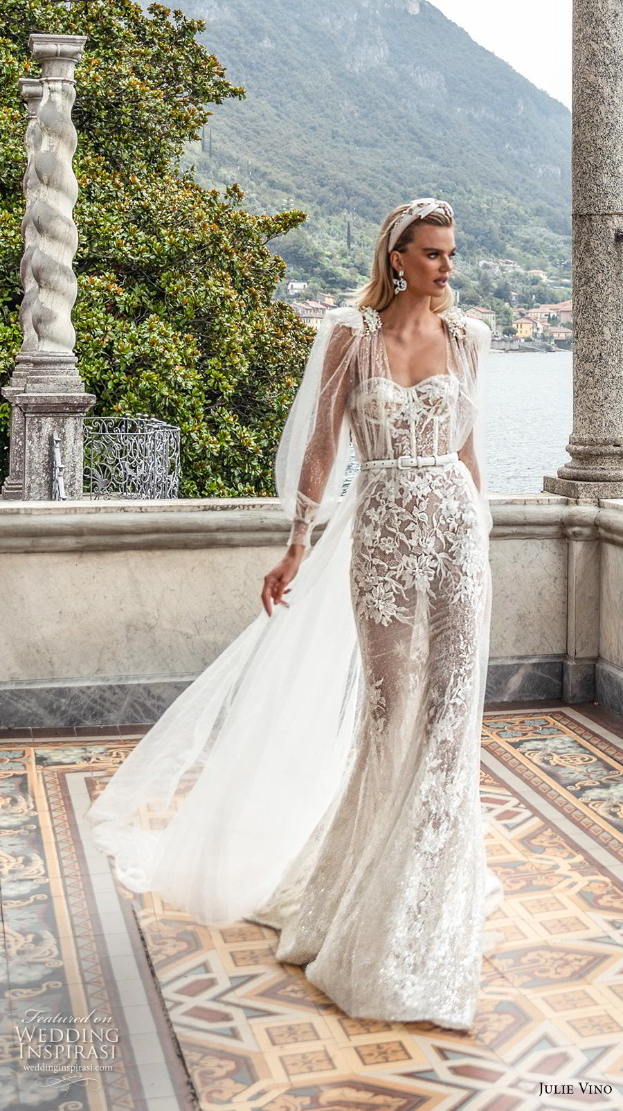 julie vino 2020 bellagio bridal strapless sweetheart neckline full embellishment bustier sexy elegant fit and flare wedding dress chapel train (1) mv