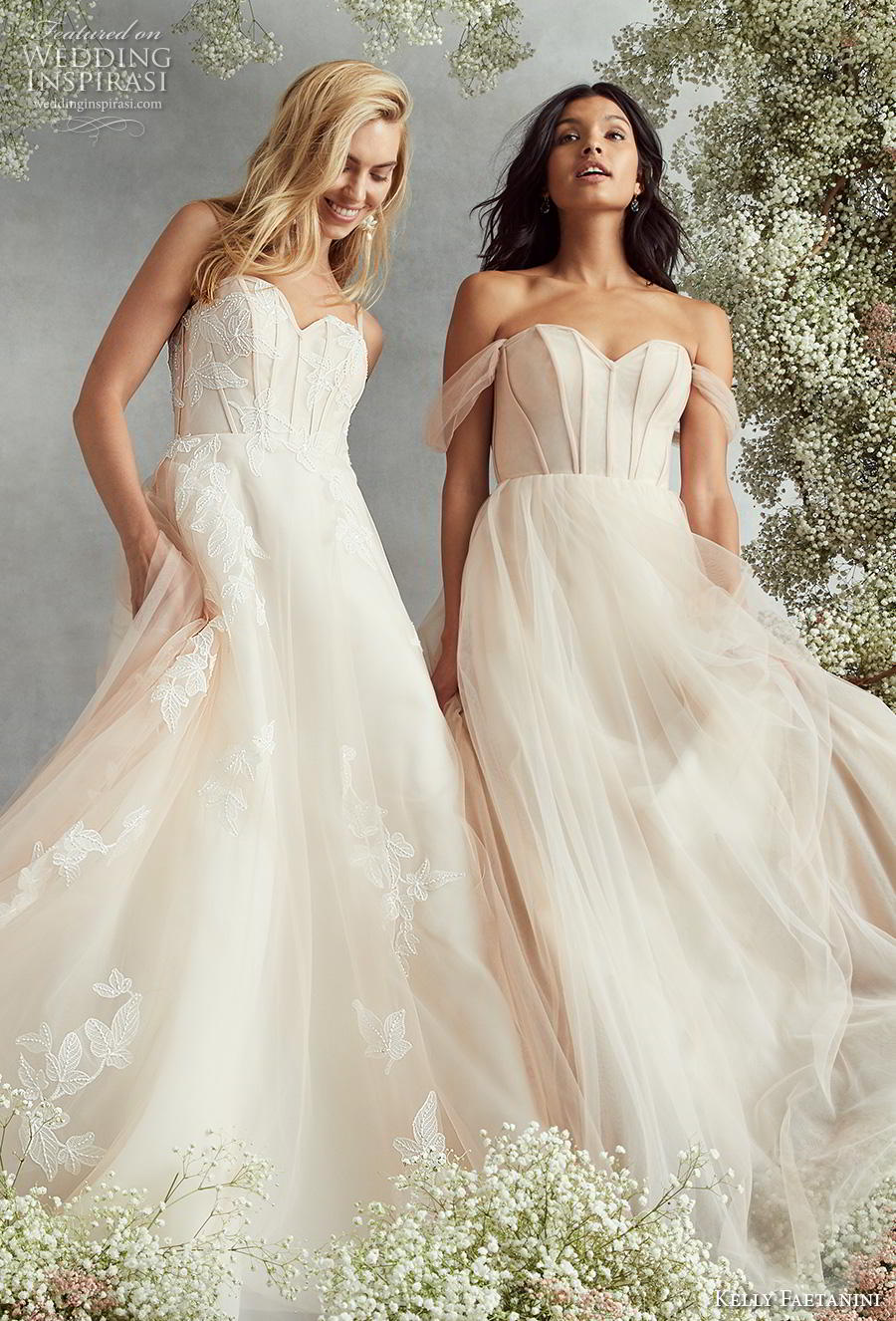 kelly faetanini fall 2020 bridal romantic a  line wedding gowns