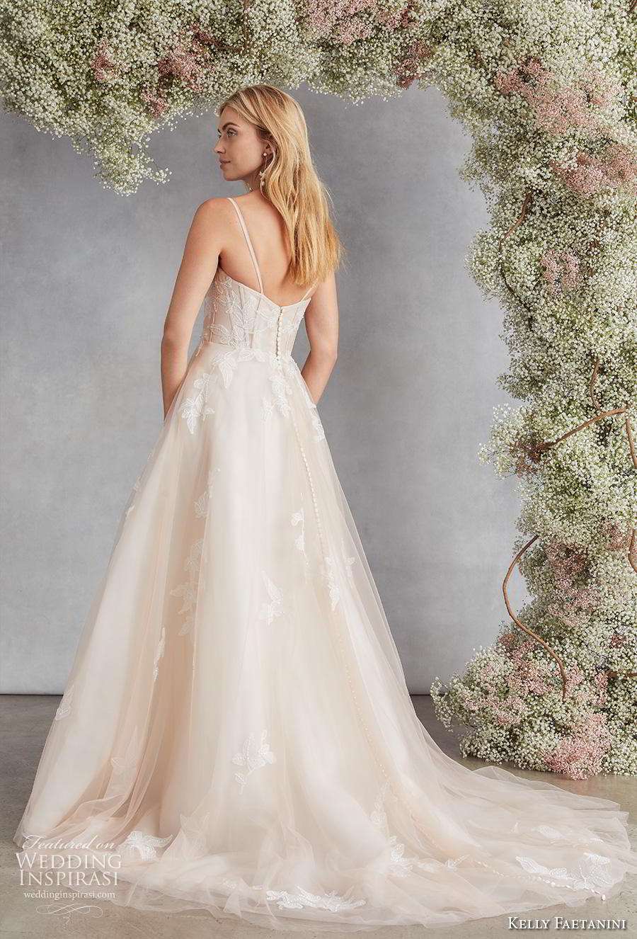 kelly faetanini fall 2020 bridal sleeveless spaghetti strap sweetheart neckline light embellishment romantic a  line wedding dress mid back medium train (1) bv