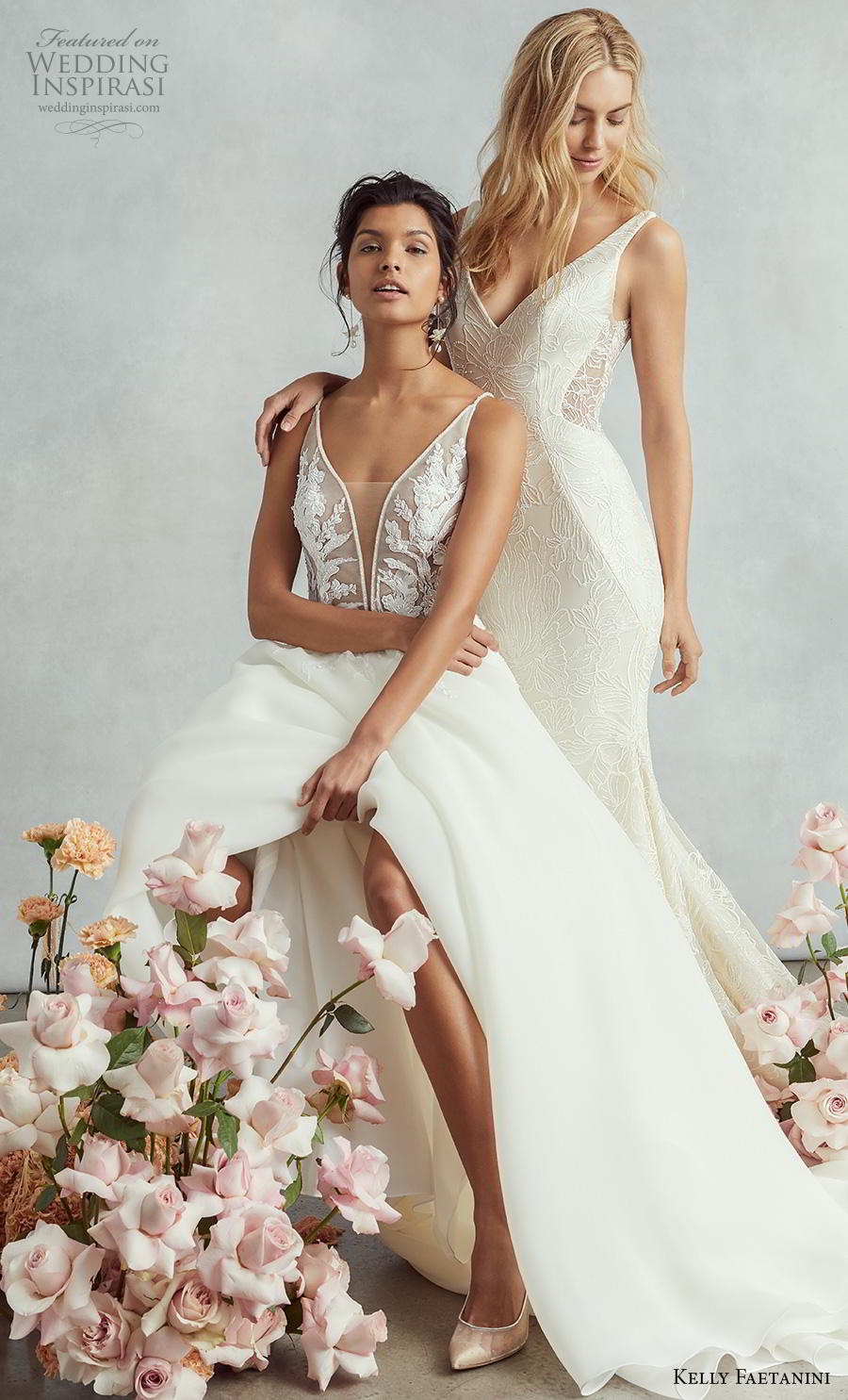 kelly faetanini fall 2020 bridal sleeveless v neck beautiful wedding gowns